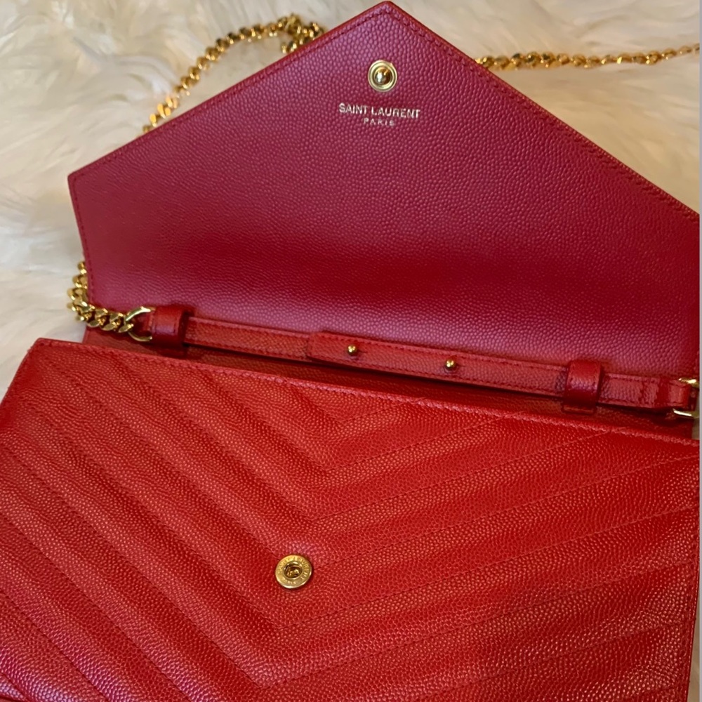 SOLD! YSL Grain de Poudre Wallet on Chain - Picture 12 of 14
